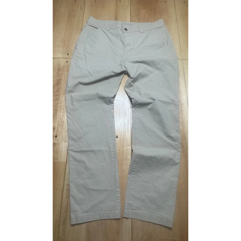 Columbia Mens Active Fit‎ Chino Pants Tan Khaki Stretch 36x32  Cotton Blend